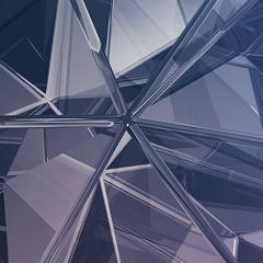Intersecting triangular shapes.