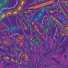 ‘A Guidance Through Time’ artwork created by Quandamooka artists Casey Coolwell and Kyra Mancktelow.