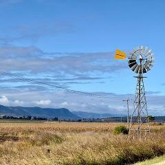 A windmill on land